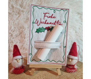 ADVENTSKALENDER 18. Dezember - Stickserie ITH Postkarte Teebeutel